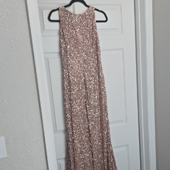 Adrianna Papell Gold Maxi Dress - Picture 5 of 7
